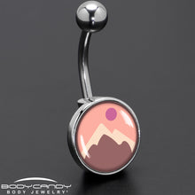 Load image into Gallery viewer, Mountain Sunrise Belly Ring by Onyx O

