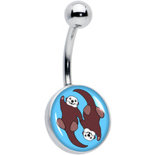Load image into Gallery viewer, Oh My Otters Animal Belly Ring by Onyx O
