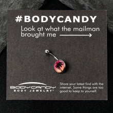 Load image into Gallery viewer, Red Sunset Palm Tree Belly Ring by Onyx O
