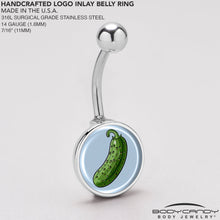Load image into Gallery viewer, Green Pickle Belly Ring by Onyx O
