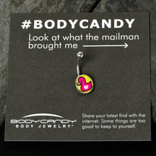 Load image into Gallery viewer, Pink Ducky Belly Ring by Onyx O

