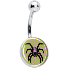 Load image into Gallery viewer, Psychedelic Spider Belly Ring by Onyx O
