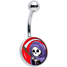 Load image into Gallery viewer, Grim Reaper Belly Ring by Onyx O
