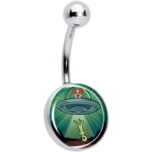 Load image into Gallery viewer, Reverse Alien UFO AbductionBelly Ring by Onyx O
