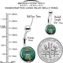 Load image into Gallery viewer, Reverse Alien UFO AbductionBelly Ring by Onyx O

