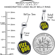 Load image into Gallery viewer, RIZZ GOD Belly Ring by Onyx O
