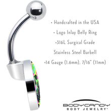 Load image into Gallery viewer, Ultra Bright Melting Skull Belly Ring by Onyx O
