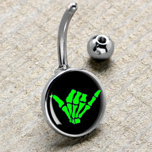Load image into Gallery viewer, Shaka Hand Belly Ring by Onyx O
