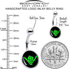 Load image into Gallery viewer, Shaka Hand Belly Ring by Onyx O
