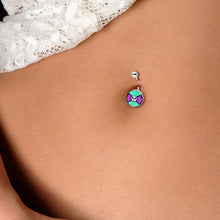 Load image into Gallery viewer, Retro Pixel Skull Belly Ring by Onyx O
