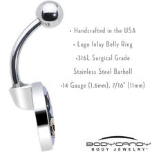 Load image into Gallery viewer, Skull Cat Belly Ring by Onyx O
