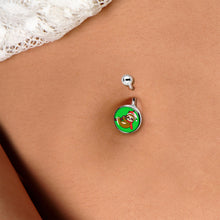 Load image into Gallery viewer, Holiday Santa Sloth Belly Ring by Onyx O
