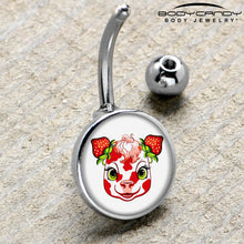 Load image into Gallery viewer, Stawberry Cow Belly Ring by Onyx O
