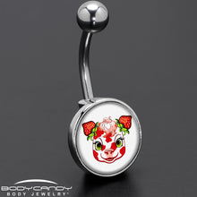 Load image into Gallery viewer, Stawberry Cow Belly Ring by Onyx O
