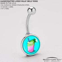 Load image into Gallery viewer, Summer Drink Belly Ring by Onyx O
