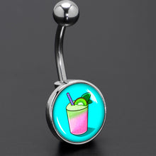 Load image into Gallery viewer, Summer Drink Belly Ring by Onyx O
