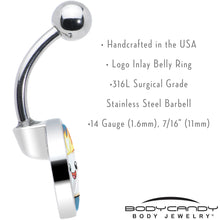 Load image into Gallery viewer, Burning Marshmallow Belly Ring by Onyx O
