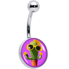 Load image into Gallery viewer, Sunflower Cactus Belly Ring by Onyx O
