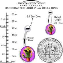 Load image into Gallery viewer, Sunflower Cactus Belly Ring by Onyx O
