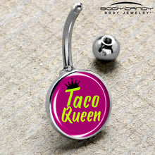 Load image into Gallery viewer, Taco Queen Belly Ring by Onyx O
