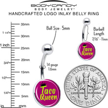 Load image into Gallery viewer, Taco Queen Belly Ring by Onyx O
