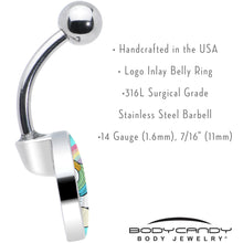 Load image into Gallery viewer, Rainbow Unicorn Belly Ring by Onyx O
