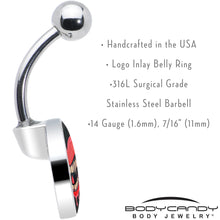 Load image into Gallery viewer, Valentine Heart Vampire Belly Ring

