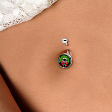 Load image into Gallery viewer, Holiday Vampire Wreath Belly Ring by Onyx O
