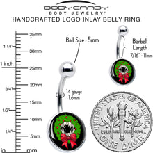 Load image into Gallery viewer, Holiday Vampire Wreath Belly Ring by Onyx O
