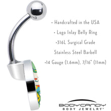 Load image into Gallery viewer, Waving Cat Belly Ring by Onyx O
