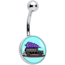 Load image into Gallery viewer, Holiday Christmas Hearse Belly Ring by Onyx O
