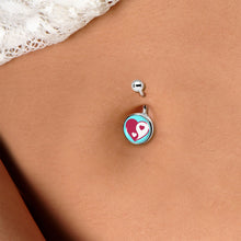 Load image into Gallery viewer, Love Yin Yang Heart Belly Ring by Onyx O
