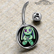 Load image into Gallery viewer, Zombie Bunny Belly Ring by Onyx O
