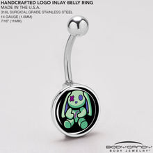Load image into Gallery viewer, Zombie Bunny Belly Ring by Onyx O
