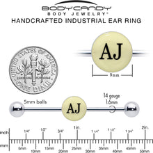 Load image into Gallery viewer, Custom Glow in the Dark Personalized Name Industrial Barbell
