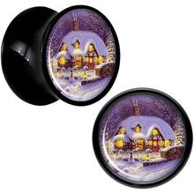Load image into Gallery viewer, Advent Christmas Village Black Acrylic Saddle Plug Set Sizes 8mm to 20mm
