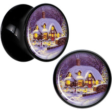 Load image into Gallery viewer, Advent Christmas Village Black Acrylic Saddle Plug Set Sizes 8mm to 20mm

