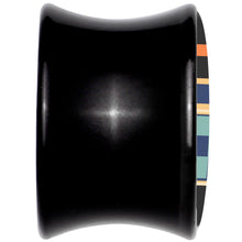 Load image into Gallery viewer, Black Acrylic Retro Boombox Double Flare Plug Set by Onyx O
