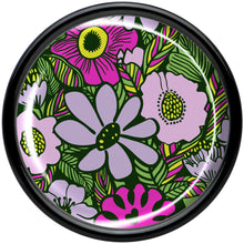Load image into Gallery viewer, Blossom Creation Paradise of Pink Flowers Black Acrylic Saddle Plug Set by Onyx O
