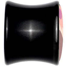 Load image into Gallery viewer, Mountain Sunrise Black Acrylic Saddle Plug Set by Onyx O
