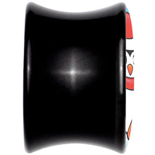 Load image into Gallery viewer, Black Acrylic Snowfall Holiday Penguin Double Flare Plug Set by Onyx O
