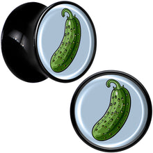 Load image into Gallery viewer, Green Pickle Black Acrylic Saddle Plug Set by Onyx O
