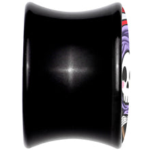 Load image into Gallery viewer, Black Acrylic Grim Reaper Double Flare Plug Set by Onyx O
