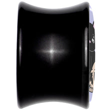 Load image into Gallery viewer, 0G Skull Cat Black Acrylic Saddle Plug Set by Onyx O
