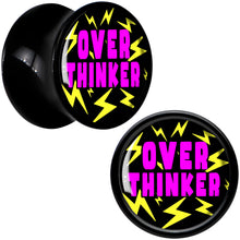 Load image into Gallery viewer, Over Thinker Impact Black Acrylic Saddle Plug Set by Onyx O
