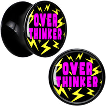 Load image into Gallery viewer, Over Thinker Impact Black Acrylic Saddle Plug Set by Onyx O
