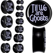 Load image into Gallery viewer, Til We are Ghosts Black Acrylic Saddle Plug Set by Onyx O

