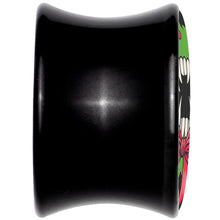 Load image into Gallery viewer, Holiday Vampire Wreath Black Acrylic Saddle Plug Set by Onyx O
