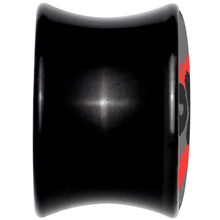 Load image into Gallery viewer, 0G XOXO Heart Black Acrylic Saddle Plug Set by Onyx O
