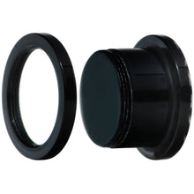 Load image into Gallery viewer, Black Acrylic Custom Photo Gem Screw Fit Plug - buy 2 for a pair
